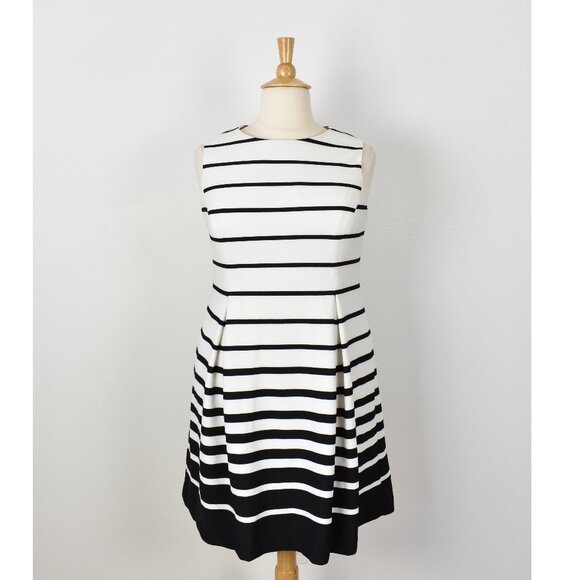 Eliza J Dresses & Skirts - Eliza J Graduated Stripe Pleated Sleeveless Dress - 14W